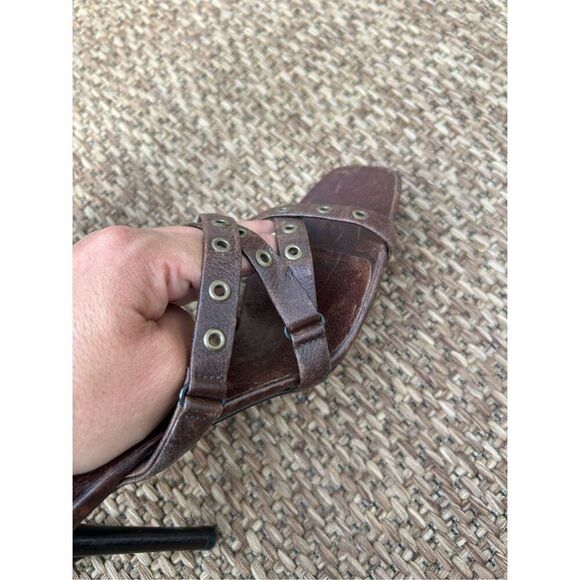 CELINE 2001 brown leather heels - Picture 7 of 9